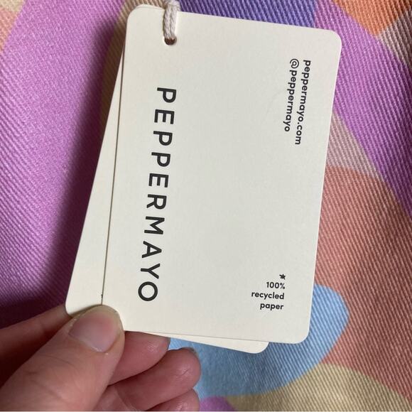 Peppermayo jeans size 2 NWT Keep Your Heart pastel pattern colorful high waist - Picture 10 of 11